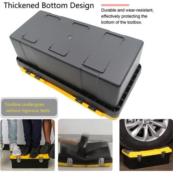 16.5-Inch Toolbox with Removable Tray with Stainless Steel Dual Lock Secured - Picture 6 of 6